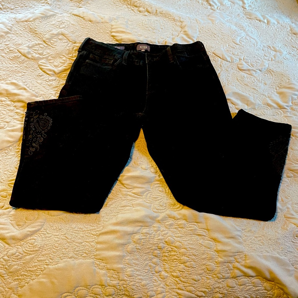 NYDJ black ankle pants. Size 12. Like new.